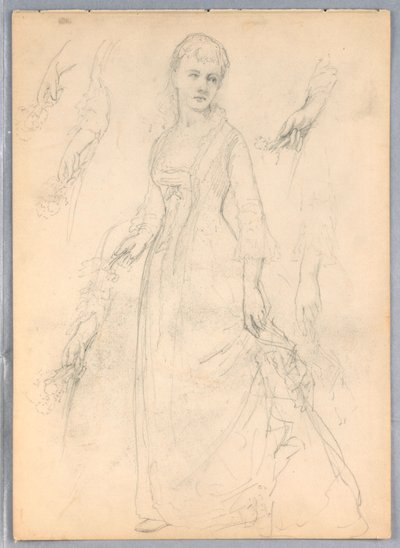 Desenho, Estudo para "Titian Showing", 1872 de Daniel Huntington