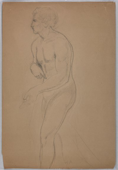 Desenho, Estudo para "Tribute Money", julho de 1852 de Daniel Huntington