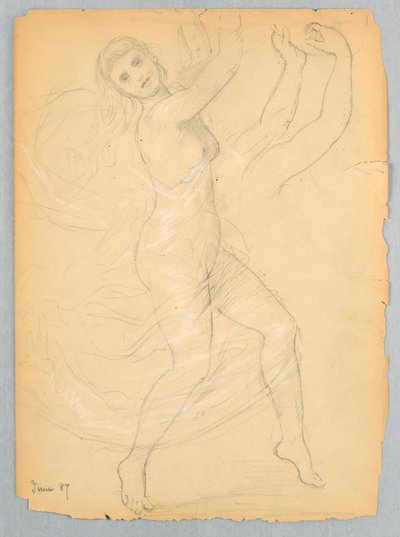 Desenho, Estudo para o Ac. Nacional, junho de 1868 de Daniel Huntington