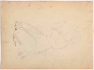 Desenho, Mulher ajoelhada, ca. 1852 de Daniel Huntington