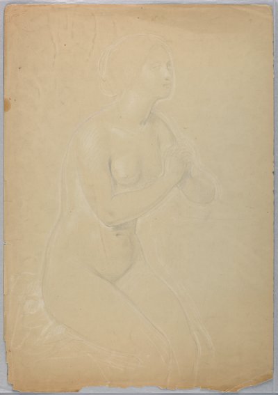 Nu feminino, estudo para "A Madalena" de Daniel Huntington