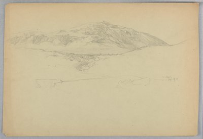 Esboço de paisagem, Mount Desert, Maine de Daniel Huntington