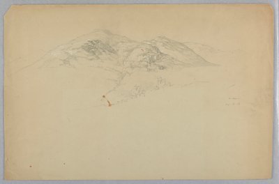 Esboço de paisagem, Mount Desert, Maine de Daniel Huntington