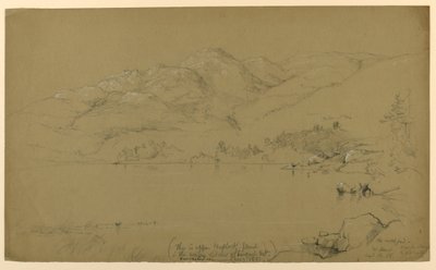 Esboço de paisagem, Mount Desert, Maine de Daniel Huntington