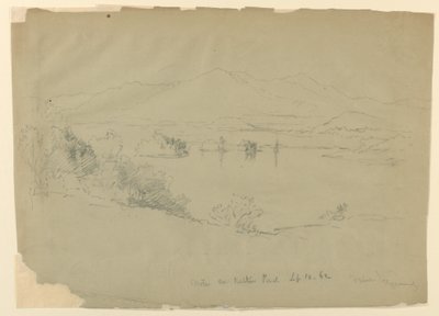 Esboço de paisagem, Walker Pond, New Hampshire de Daniel Huntington