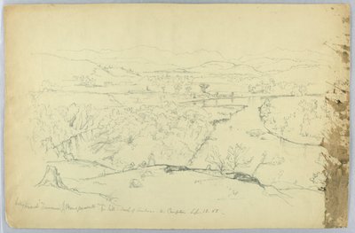 Olhando para Franconia & Pemigewasset River de Hill South of Sanborn - W. Campton de Daniel Huntington