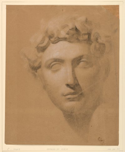 Cabeça masculina de gesso de Daniel Huntington