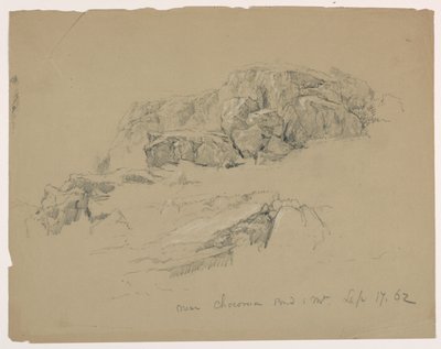Rock Ledge perto de Chocorua Pond and Mountain de Daniel Huntington