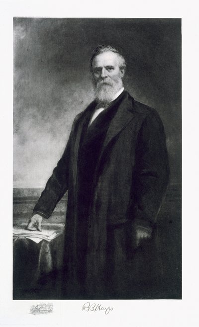Rutherford B. Hayes, 19º presidente dos Estados Unidos da América, pub. 1901 (fotogravura) de Daniel Huntington