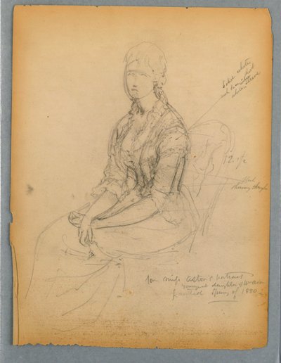 Esboço para Retrato de Miss Astor de Daniel Huntington
