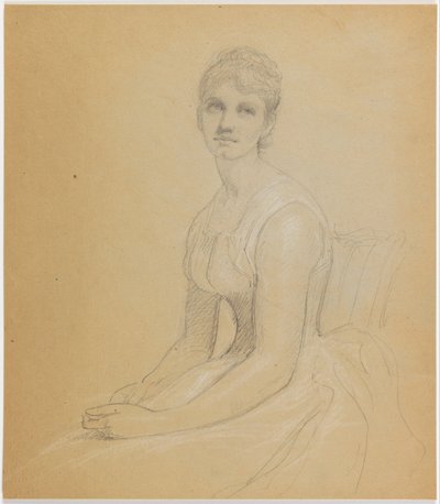 Esboço para o retrato de uma mulher de Daniel Huntington