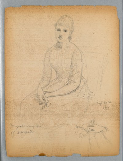Esboço para retrato da filha mais nova de William Astor de Daniel Huntington