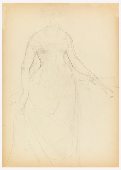 Esboço para um retrato de Bella Worsham de Daniel Huntington