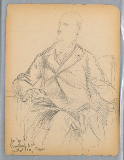 Esboços para o Retrato do Sr. Winthrop para a Sociedade Histórica, Mass. de Daniel Huntington