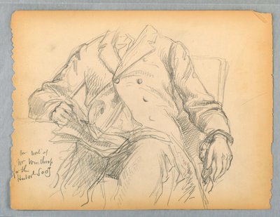 Estudo para Retrato do Exmo. Robert C. Winthrop para a Sociedade Histórica, Mass. de Daniel Huntington