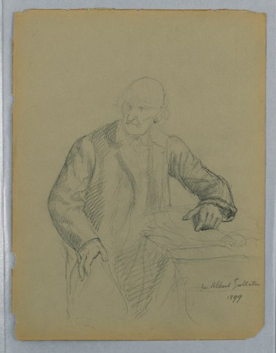 Estudo para um retrato de Albert Gallatin, sentado de Daniel Huntington