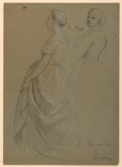 Estudo da Sra. Jay para "The Republican Court" (Dia de Recepção de Lady Washington) de Daniel Huntington