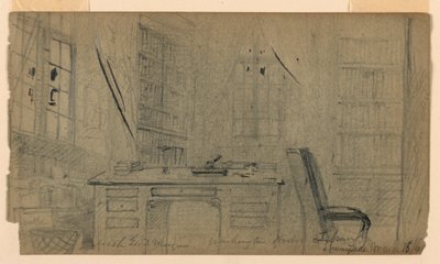 Biblioteca de Washington Irving em Sunnyside de Daniel Huntington