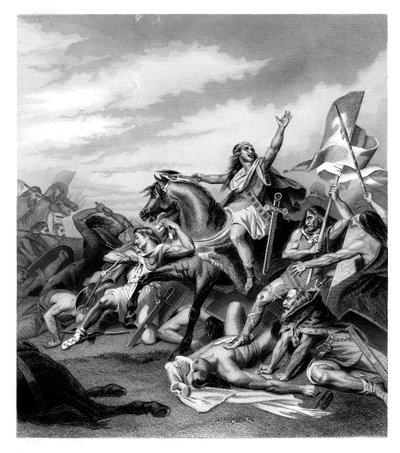 Batalha de Tolbiacum, 496 dC, 1875 de Daniel John Pound