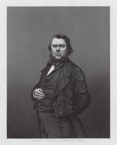 Hugh Stowell Brown, pregador cristão e reformador social de Manx (gravura) de Daniel John. Pound
