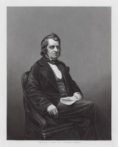 John Arthur Roebuck, político britânico (gravura) de Daniel John. Pound