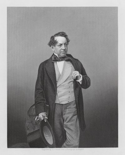 John Baldwin Buckstone, ator e dramaturgo inglês (gravura) de Daniel John. Pound