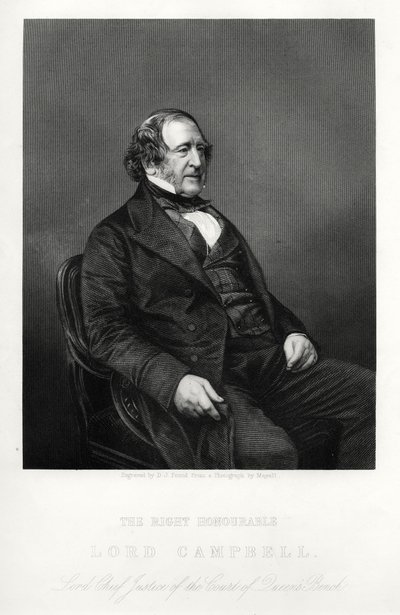 John Campbell, 1º Barão Campbell, político e advogado liberal britânico, c1880 de Daniel John Pound