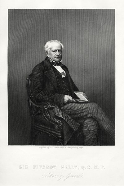 Sir Fitzroy Kelly, juiz inglês, c1880 de Daniel John Pound
