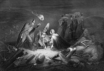 O campo de batalha da Alma, noite após a batalha, 1854 1857. de Daniel John Pound