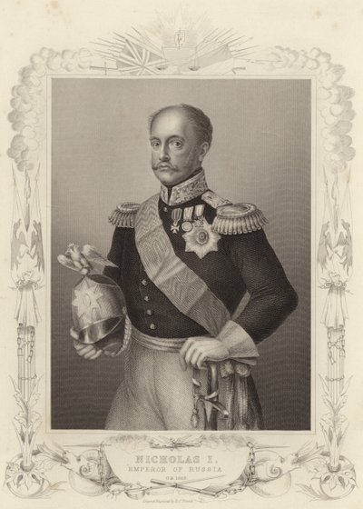 Czar Nicolau I, Imperador da Rússia (gravura) de Daniel John. Pound