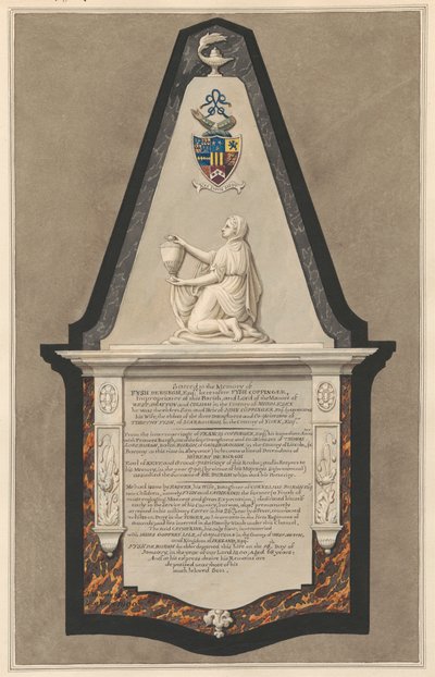 Memorial a Fysh Deburgh da Igreja Drayton de Daniel Lysons
