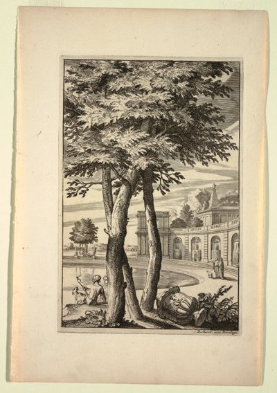 Placa no Novo Livro de Paisagens de Daniel Marot