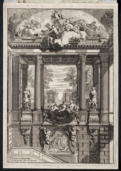 Escadaria no Palácio de Voorst na Holanda. de Daniel Marot