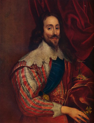 Carlos I, rei da Grã-Bretanha e Irlanda, século XVII, 1913 de Daniel Mytens