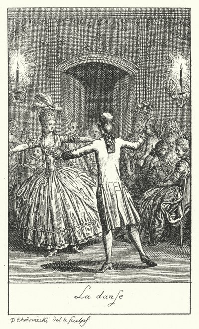 Dança (gravura) de Daniel Nikolaus (after) Chodowiecki