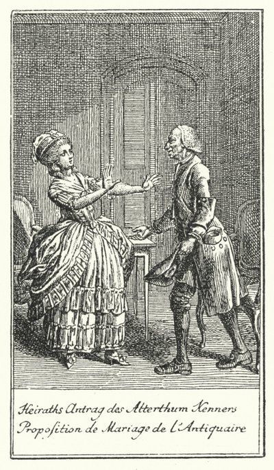 Proposta de Casamento do Antiquário (gravura) de Daniel Nikolaus (after) Chodowiecki