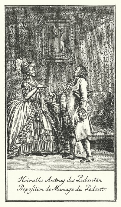 Proposta de Casamento do Pedante (gravura) de Daniel Nikolaus (after) Chodowiecki