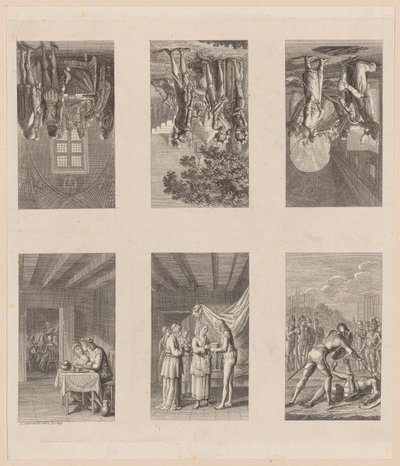 6 folhas sobre a «História dos Estados da Prússia e de Brandemburgo» de Daniel Nikolaus Chodowiecki