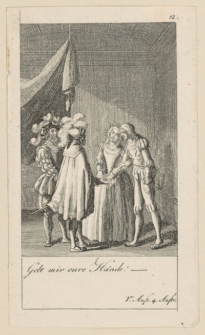 Prancha 12 para "A Tempestade" de Shakespeare de Daniel Nikolaus Chodowiecki