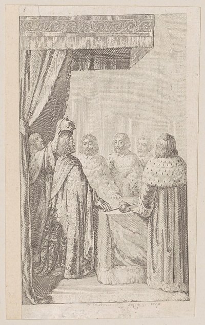 Prancha 1 para "História do Estado prussiano-brandeburguês", segunda parte de Daniel Nikolaus Chodowiecki