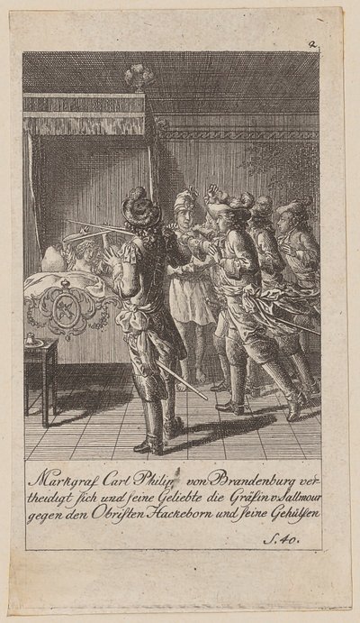 Folha 2 da série «História de Brandemburgo» de Daniel Nikolaus Chodowiecki