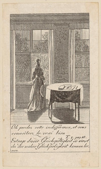 Prancha 3 de «Karoline von Lichtfield» de Daniel Nikolaus Chodowiecki