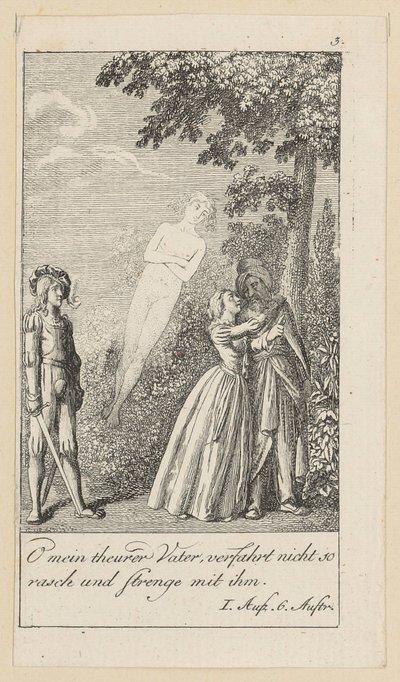 Prancha 3 para "A Tempestade" de Shakespeare de Daniel Nikolaus Chodowiecki