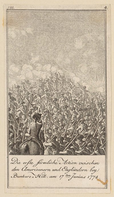 Estampa 4 da série para o ensaio «A história da revolução da América do Norte», de M. C. Sprengel. de Daniel Nikolaus Chodowiecki