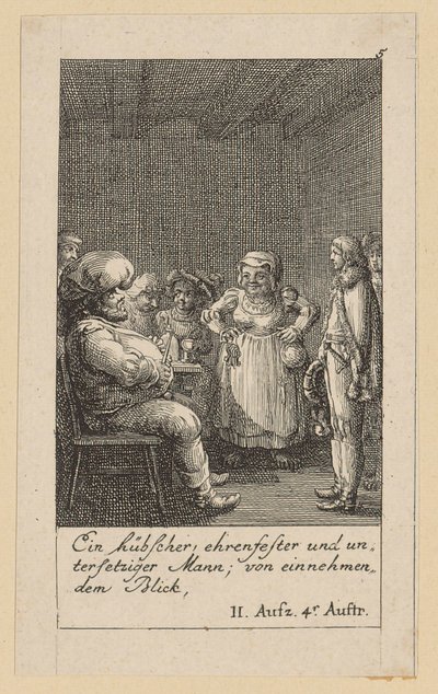 Folha 5 para o "Rei Henrique IV" de Shakespeare de Daniel Nikolaus Chodowiecki
