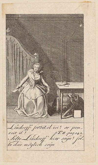 Prancha 8 para «Karoline von Lichtfield» de Daniel Nikolaus Chodowiecki