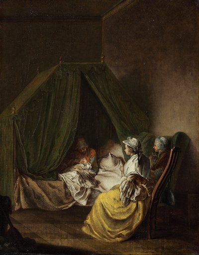 O quarto de parto de Daniel Nikolaus Chodowiecki