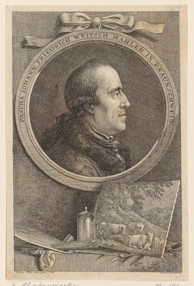 Retrato de Pascha Johann Friedrich Weitsch de Daniel Nikolaus Chodowiecki