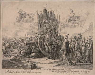 Príncipe Alexander Mikhaylovich Golitsyn no cerco da fortaleza de Khotyn 1769, 1769 de Daniel Nikolaus Chodowiecki