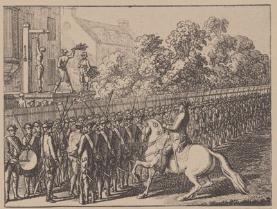 Executando a luva. Ilustração de Elementartwerk por JB Basedow, 1774 de Daniel Nikolaus Chodowiecki